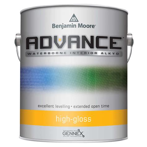 Advance® Interior Paint - Satin Gallon White. Benjamin Moore. SKU# ZWB100000001411780. A premium quality, waterborne alkyd paint that offers a full line of durable high-end finishes ideal for doors, trim and cabinetry. See Product Details.. 