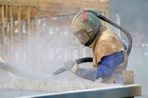 Sandblasting is the operation of forcibly propelling