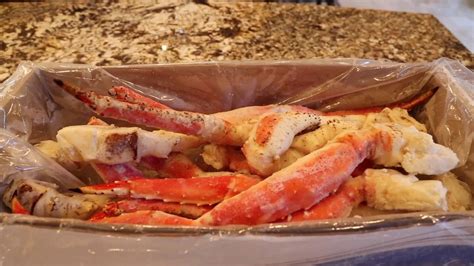Costco alaskan king crab. As of September 2019, king crab legs are being sold at Costco for $26.99 per pound. This price is for a minimum of two pounds of crab legs. King crab is typically priced between $60 and $70 per pound. Crabbing boats arrive at the dock to take them in as soon as they harvest them. 