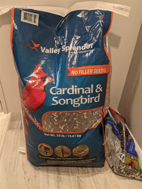 Costco bird seed. November 12, 2015 ·. We love the WILD BIRD SEEDS FROM COSTCO. It is a blend of black oil sunflower, millet, and safflower seeds. We use it year round and especially during the WINTER for growing FODDER, FERMENTING seeds, and for tossing in the mulch of leaves, grass and pine needles for the chickens to scratch, where there is the possibility ... 