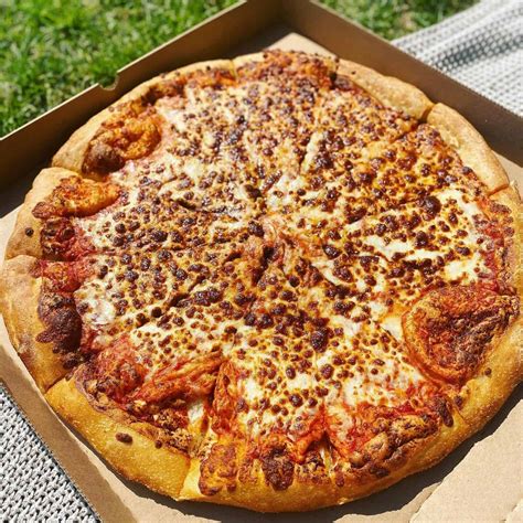 Costco cheese pizza. Costco pizza is definitely worth it if you are looking for a large, affordable, and delicious pizza. The pizzas come in three different sizes – 12″, 16″, and 24″. They all have thick crusts that are loaded with cheese and toppings of your choice. 