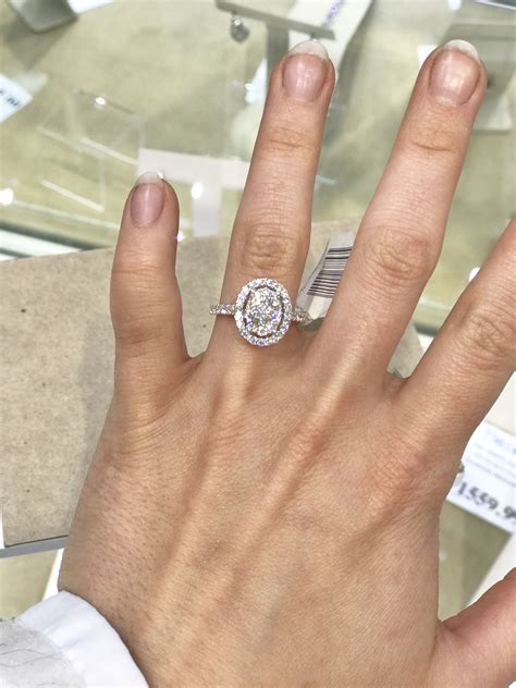 Costco engagement ring. Diamond Color: Near Colorless ( G ); Ring Size: 7-Sizeable within one size ( Costco does not provide this service ). ​All diamonds ... 
