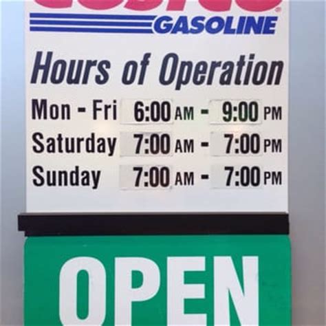 Here you can get the much need information for Costco Gas Station Hours, Sunday, Holiday Hours, Locations Near me and its Customer service Phone Number. Costco Gas Station Hours. Costco Gas Station Opens from Monday to Friday at morning 6:00 AM and closes its store at evening 9:30 PM. Some Locations might open fewer …. 