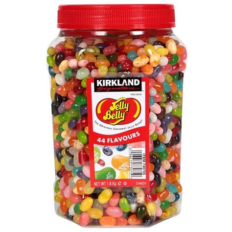 Product Details. The Original Gourmet Jelly Bean. 49 flavors. 4 lb plastic jar. More Information: Kosher. Specifications. Brand. Kirkland Signature. Candy Type. Jelly Beans. Case Count. 1. Dietary Features. Kosher. Primary Flavor. Assorted. Shipping & Returns.