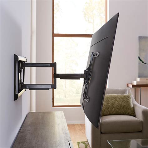  Delivery Show Out of Stock Items. Sign In For Price. $149.99. SANUS Preferred 37"-90" Full-Motion TV Mount. Fits 37” to 90” TVs up to 135lbs. Stylish Low-profile Design only 2.4” from Wall. Tilts, Swivels, and Extends up to 28”. Safety Tested and Designed for an Easy Install. Channels to Conceal and Organize Cables. . 