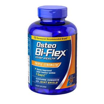 If you have any questions about the drugs you are taking, check with your doctor, nurse or pharmacist. Osteo Bi-Flex Triple Strength (Oral) received an overall rating of 6 out of 10 stars from 25 reviews. See what others have said about Osteo Bi-Flex Triple Strength (Oral), including the effectiveness, ease of use and side effects.. 