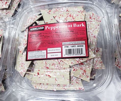 Dec 7, 2023 · Costco’s Kirkland Signature Peppermint Bark is back for the holidays 2023, and this is a Costco member fan favorite item. This seasonal sweet treat is popular for its tasty mix of Belgian chocolate and peppermint. . 