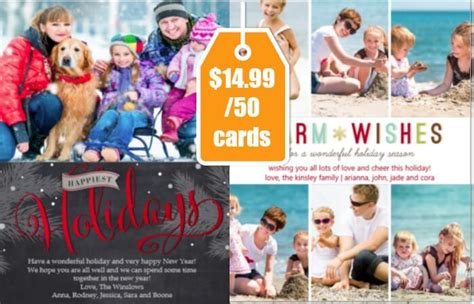 Costco photo cards. Photo cards start at $13.99 for 50. Premium cards start at $17.25 for 25 and come with return address printing, among other extra features. ... Costco Photo Center lets you use your pictures to ... 