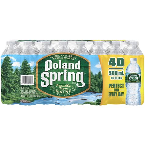 Product Features: 16.9 oz. bottles: Perfectly sized for your purse or backpack for fun hydration on the go. Fueled by nature: Poland Spring is locally sourced 100% natural spring water. Hydrate your way to more rewards: Earn points toward event tickets, merchandise and more with the rewards drop. Refreshing taste: Naturally occurring ... . 