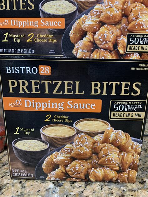 Costco pretzel bites. Small in size, but not in flavor. If you want something a little more "grab-able," try our Bavarian bites. Each 50 count pack comes in a freezer bag for easy long-term storage (if they last that long) and a side of pretzel salt and reheating instructions. All pretzels are shipped FRESH not frozen. 50 count bag will serve 3-6 people. 