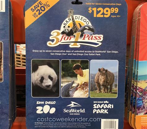 Costco san diego zoo. Want to see all top attractions in San Diego? Look no further than all inclusive Go San Diego card. Your card provides you with admission to 45 San Diego attractions at one low price, saving you 55% off combined ticket prices. Explore the exhibits at the Natural History Museum. Visit the world famous San Diego Zoo. 