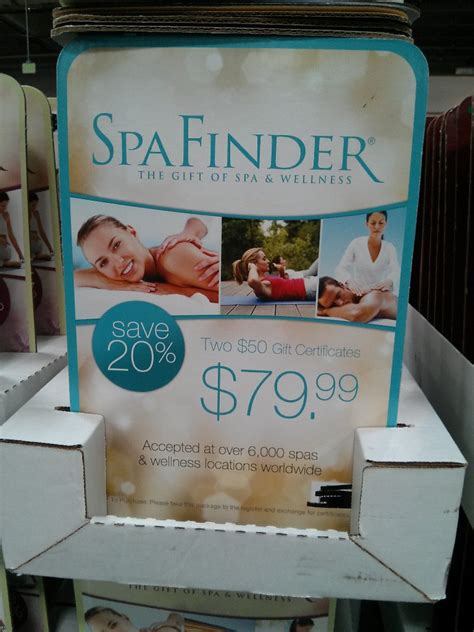 Costco spafinder. Of course, if you live in an area that doesn't have a ton of spas, you can use your gift card at thousands of Spafinder locations around the world. In Spafinder's database, you'll find tons of options to relax, unwind, and destress. Using the Spafinder Search Database 