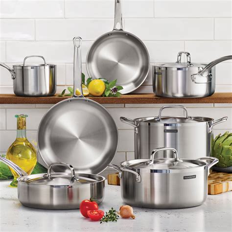 Shop our wide selection of bakeware and cookware at Costco.com to find great offers on high-quality pots and pans with a variety of options to choose from! ... Le Creuset 10-piece Stainless Steel Cookware Set Stainless Steel; Induction Capable; Dishwasher Safe; Rated 4.5 out of 5 stars based on 119 reviews. (119) Compare Product .... 