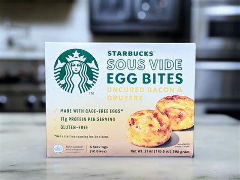 Costco starbucks egg bites. Product Details. Sous Vide Egg Bites. Uncured bacon and gruyere. 5 servings (10 bites) 21 oz total weight. More Information: Fully cooked. Keep refrigerated. Specifications. Brand. … 