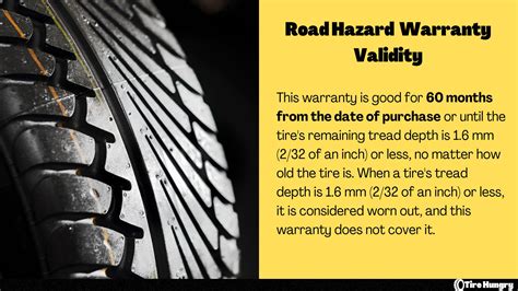 Costco tire warranty. She went to Costco today and they replaced the tire for $11. It was the pro-rated cost based on the amount of tread left. The warranty extends for 5 years or until the tire hits 2/32". Small clarification: the warranty is standard and doesn’t cost extra. You could argue it’s built into the price but the tires were cheaper than tire rack. 