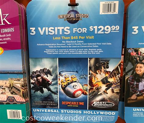 Buy (1) Costco Universal Studios Hollywood Annual Pass eTicket, California for $109.99. IF, big IF, this is the same as the season pass that is sold by Universal for $119.99, I can buy up to (6) 1-day tickets and get $15 off each ticket, which makes the remaining (3) tickets $90.00 instead of $105.00. Total = $379.00 instead of $420.00.. 