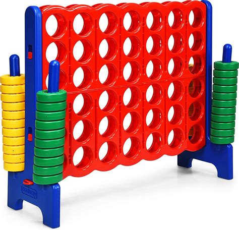 This item can be returned in its original condition for a full refund or replacement within 30 days of receipt. You may receive a partial or no refund on used, damaged or materially different returns. ... UNICOO 3-in-1 Giant Connect 4 Game, Featuring Basketball Hoop, Ring Toss Game & 4-to-Score Game. Perfect for Kids & Adults, Parties ...