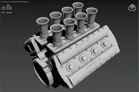 Cosworth V8 Engine 2 Lables Printable 3D Print Model by bayazoff