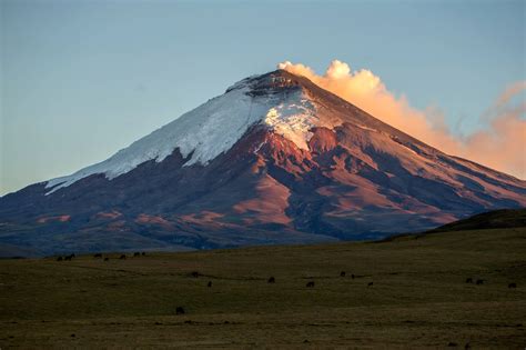 Cotapaxi. Cotopaxi je stratovulkán v Andách v Národním parku Cotopaxi ležící zhruba 70 kilometrů od hlavního města Ekvádoru, Quita.Se svou výškou 5897 metrů je druhým největším masivem ve státě, ale nejznámějším a nejvíce navštěvovaným. Cotopaxi má téměř symetrický kuželovitý tvar se sklonem svahu 35° – 45°, který se zvedá z náhorní plošiny … 