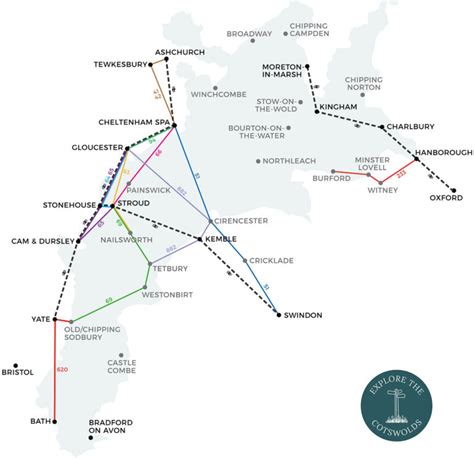 Cotswolds bus routes. .  ...