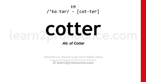 Cotters Definition & Meaning - Merriam-Webster