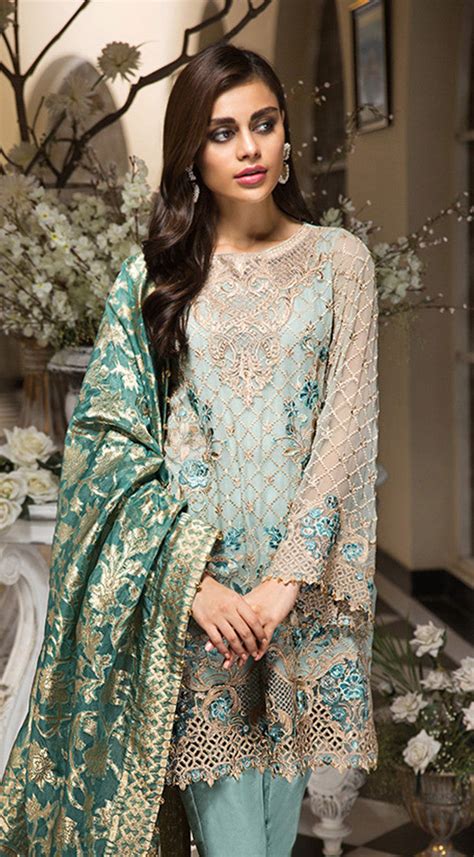 Cotton Net Readymade Pakistani Designer Dresses UK