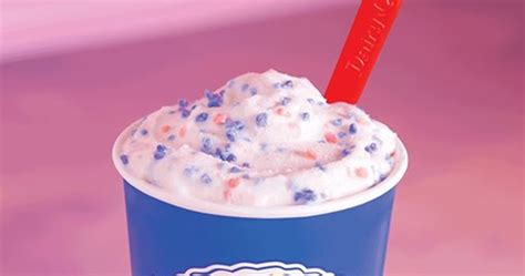 Cotton candy blizzard. The line-up includes the following Blizzard flavors: Girl Scout Thin Mints, Brownie Batter, Raspberry Fudge Bliss, Nestle Drumstick with Peanuts, Frosted Animal Cookie, and Cotton Candy Blizzard ... 