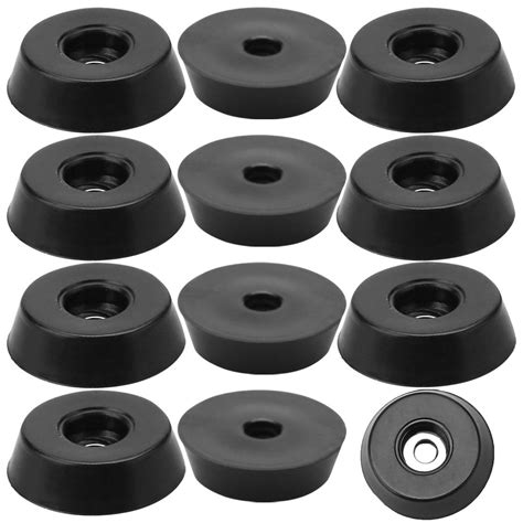 SoftTouch 1 inch Round Heavy-Duty Felt Furniture Pads, Black (48 Pack)