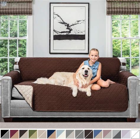 Couch protector dog. We love our pets and want to give them the best of everything; a warm bed, lots of love... and a spot on the couch. It’s easy to protect your furniture with SureFit couch covers. Shop today! 