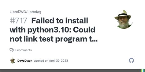 Could Not Link Test Program To Python
