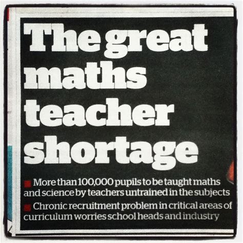 Could the maths/physics (ect..) teacher shortage be fixed by a M3 …