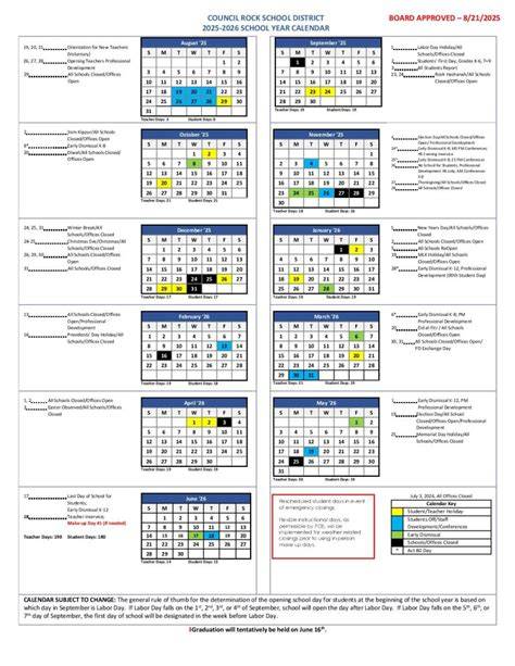 Council Rock Calendar
