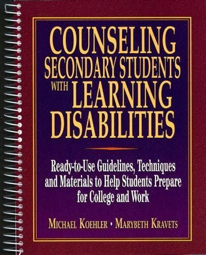 Counseling secondary students with learning disabilities a ready to use guide to help students prepare for college. - Study guide with student solutions manual volume 1 for serway jewett s physics for scientists and engineers.