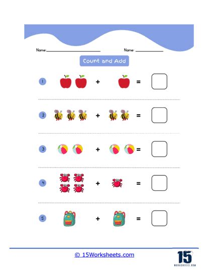 Count and Add Worksheets 15 Worksheets com Worksheets Library