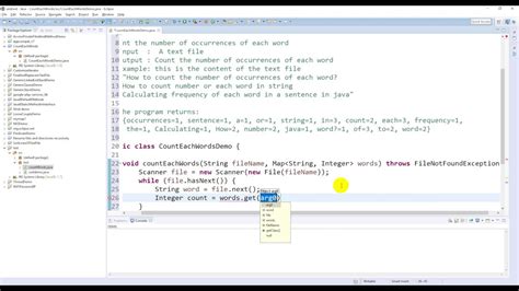 Count the number of occurrences of each word by Java YouTube