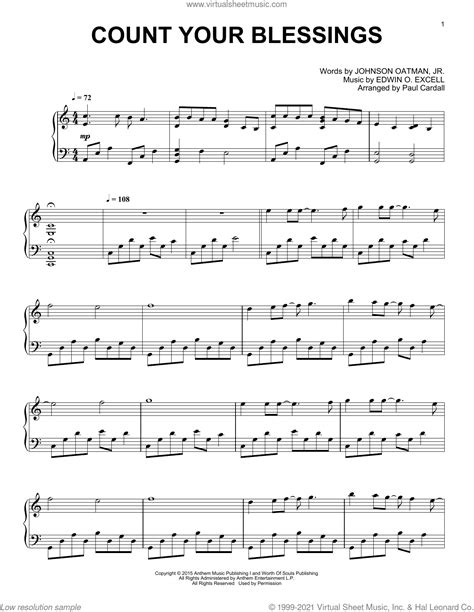 Count your blessings Sheet music for Piano (Solo)