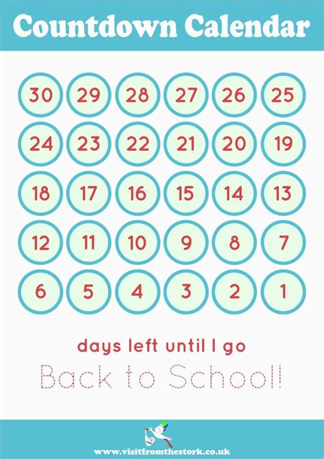 Countdown Calendar For Baby Example Calendar Printable