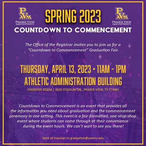 Countdown To Commencement Spring 2023 PVAMU Home