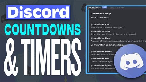Countdown discord bot.  Start a timer and see the time tick away! Add GG Co...