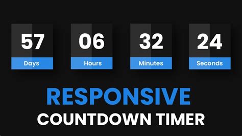 Create a Countdown Timer that counts down in seconds, minutes, hours and days to any date, with time zone support. It also counts up from a past date.. 