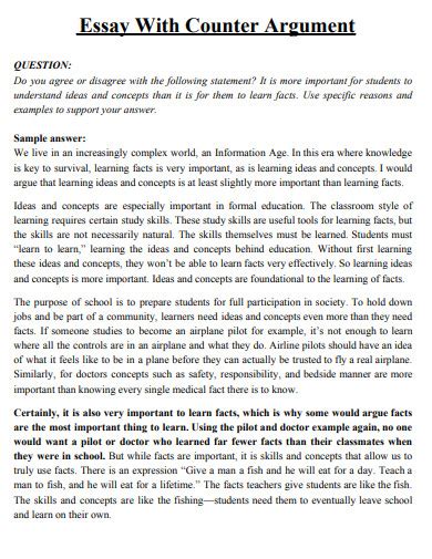 CounterArgument Example COMPOSITION 2