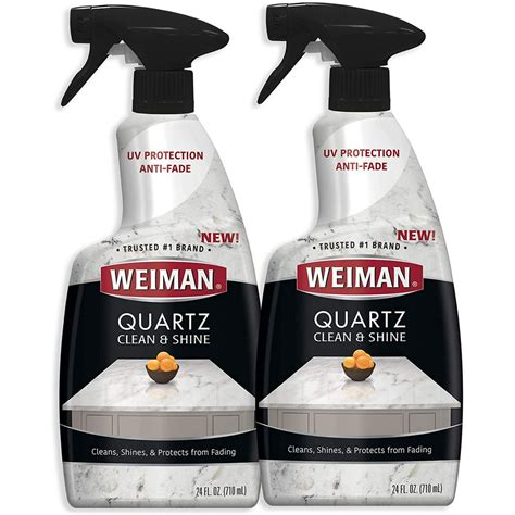 Countertop cleaner. 64 oz. Clean and Shine Spray Countertop Cleaner and Polish Refill for Granite, Marble, Quartz and More. Add to Cart. Compare $ 7. 36 (249) Granite Gold. 24 oz. Quartz Clean & Shine, Quartz Countertop Cleaner and Polish Spray. Add to Cart. Compare $ 13. 24 ($ 6.62 /unit) (562) Granite Gold. 