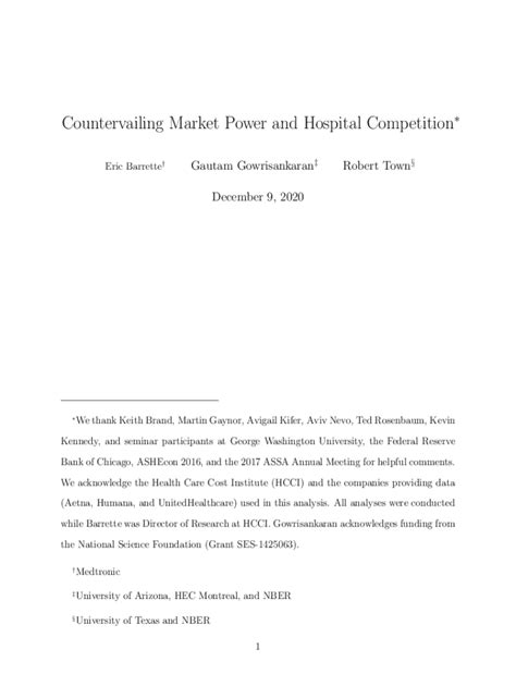 Countervailing Market Power and Hospital Competition