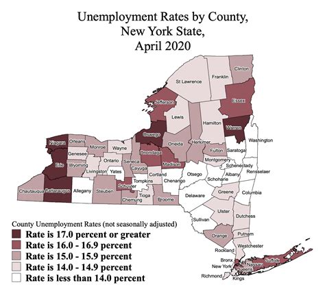 Counties with the highest unemployment in New York