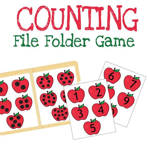 Counting File Folder Game Free Folder games, File folder games, File