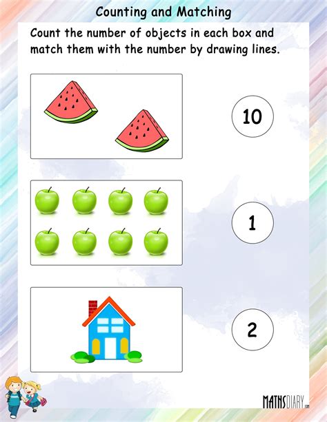 Counting and Matching Order Math Worksheets