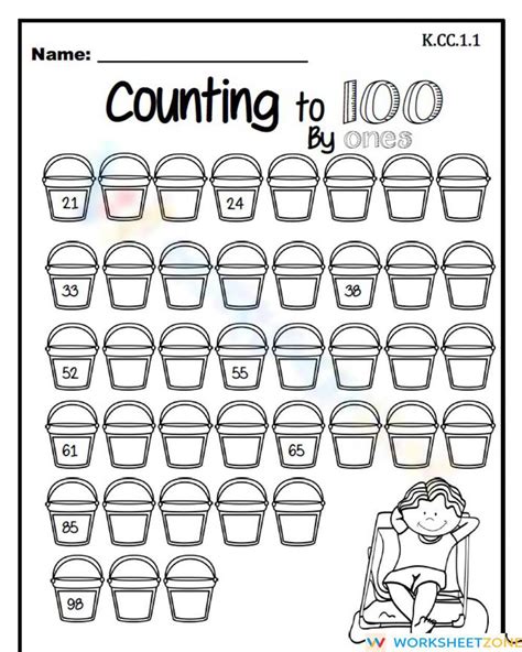 Counting to 100 by Ones Interactive worksheet