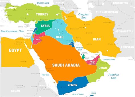 Countries in the Middle East - Aneki.com