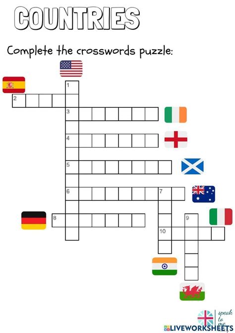 Countries interactive activity for beginner