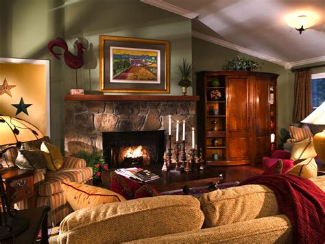 Country Rustic Living Room Colors